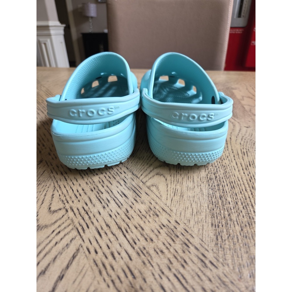 Original Crocs Classic Color Aqua Blue 10 Mens 12 Women's Excellent Unisex - Picture 7 of 8